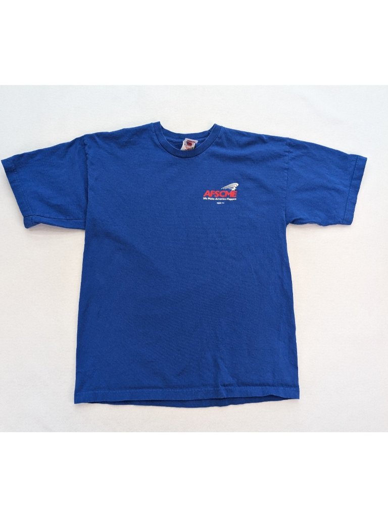 Afscme T-Shirt Shirt Size L Blue Retirees Local 1184 Labor Union
